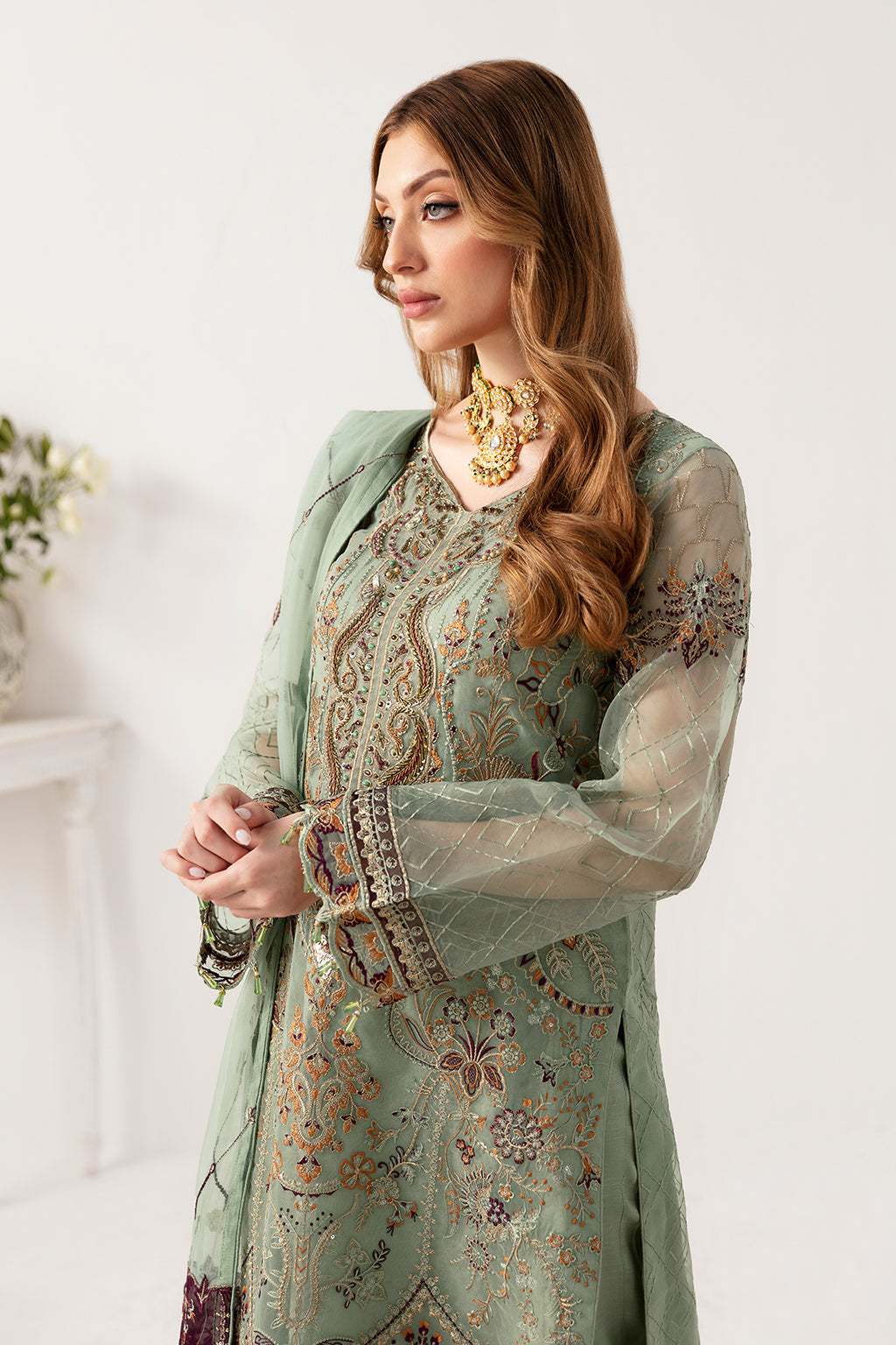 Ramsha | Minhal Organza Collection | M-1108 - House Of Anaya