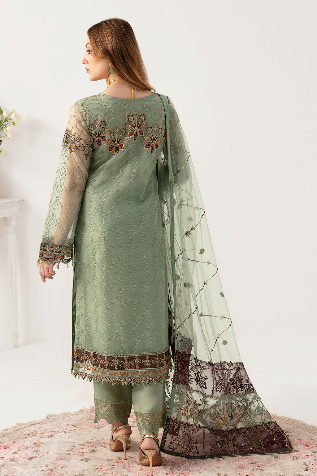 Ramsha | Minhal Organza Collection | M-1108 - House Of Anaya