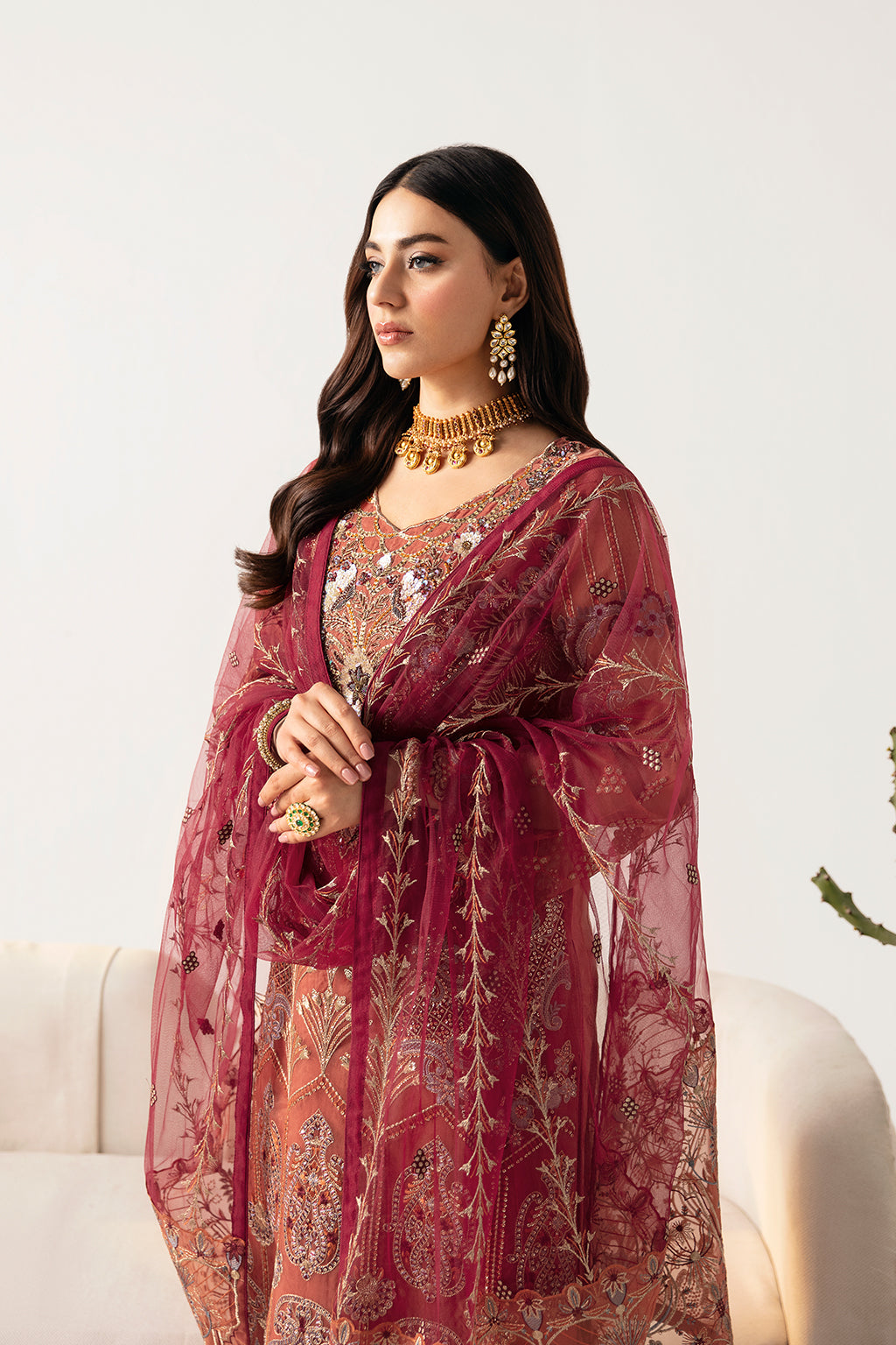 Ramsha | Minhal Organza Collection | M-1103 - House Of Anaya
