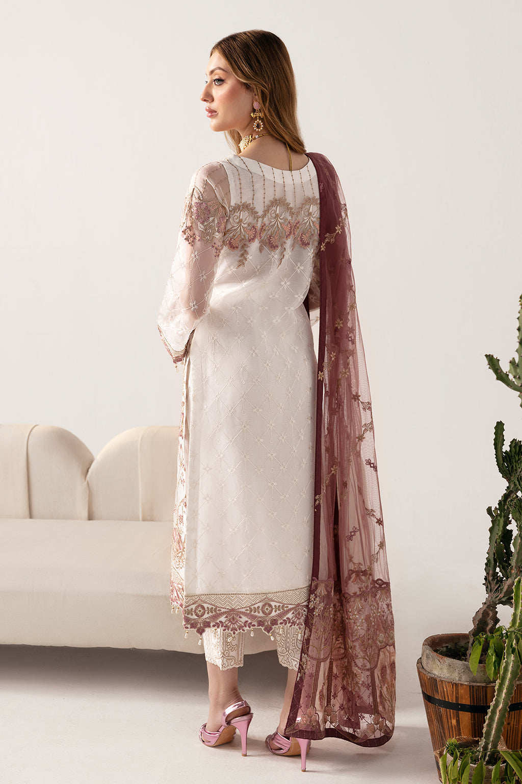 Ramsha | Minhal Organza Collection | M-1102 - House Of Anaya