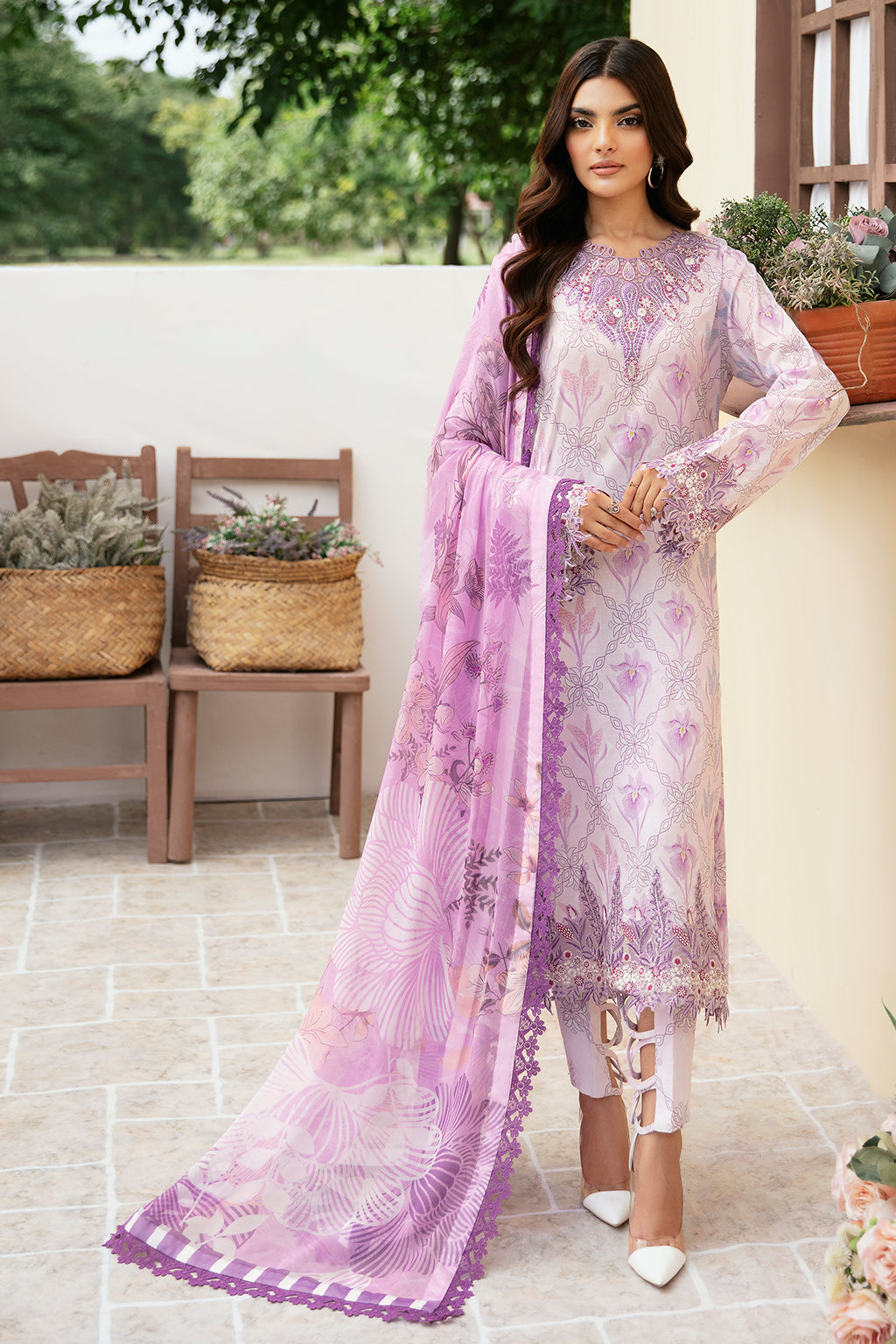 Ramsha | Rangrez Lawn Collection | N-504 - House Of Anaya