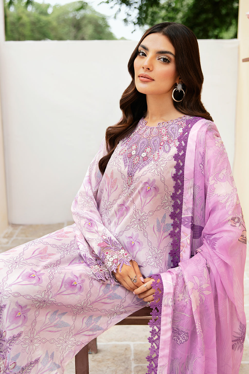 Ramsha | Rangrez Lawn Collection | N-504 - House Of Anaya