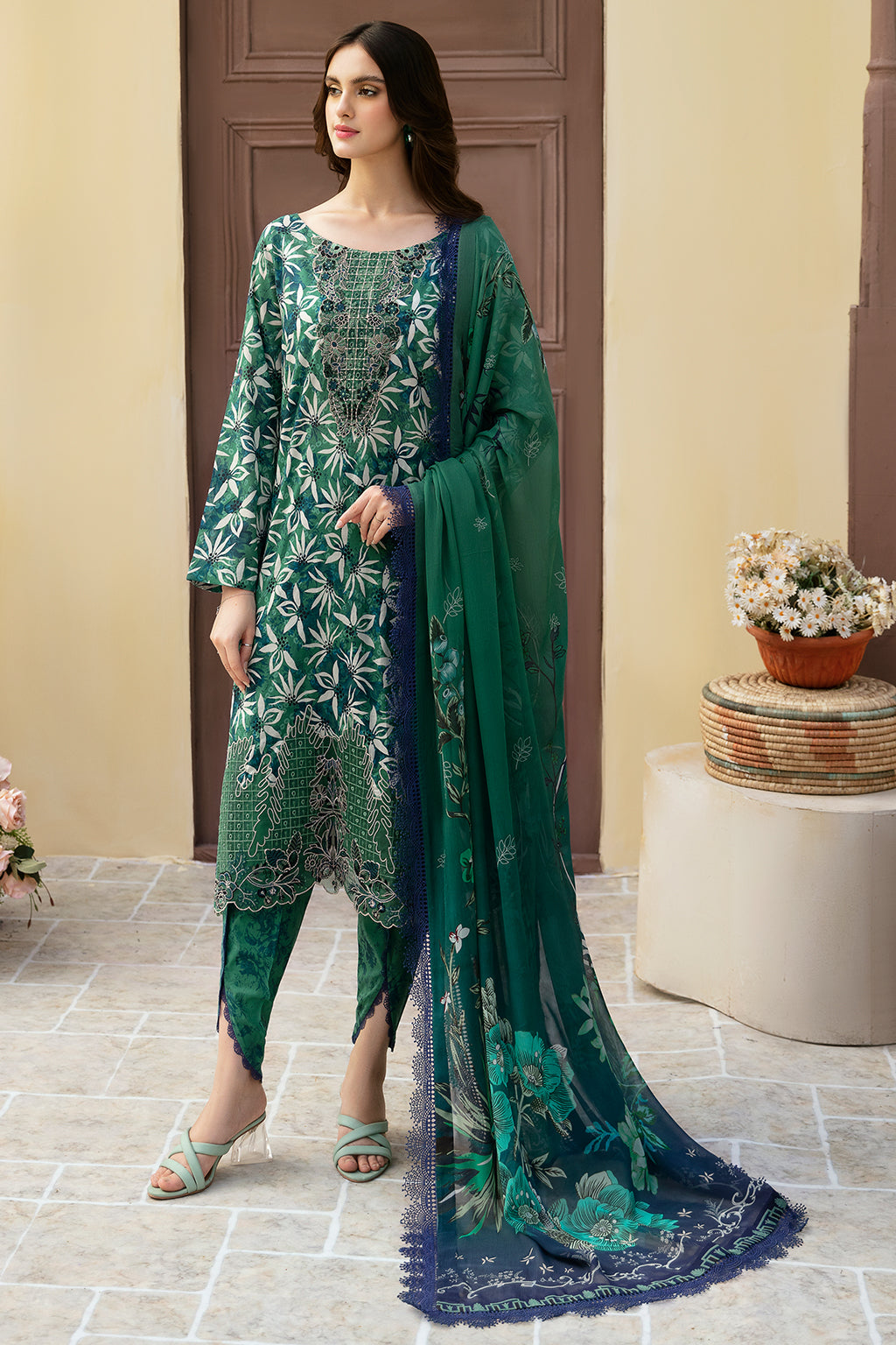 Ramsha | Rangrez Lawn Collection | N-507 - House Of Anaya