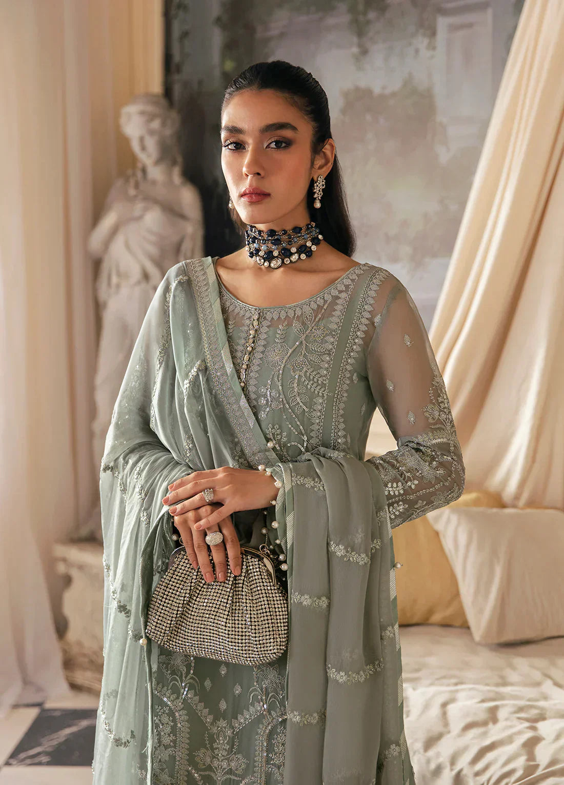 Gulaal | Embroidered Chiffon 23 | Amayah - House Of Anaya