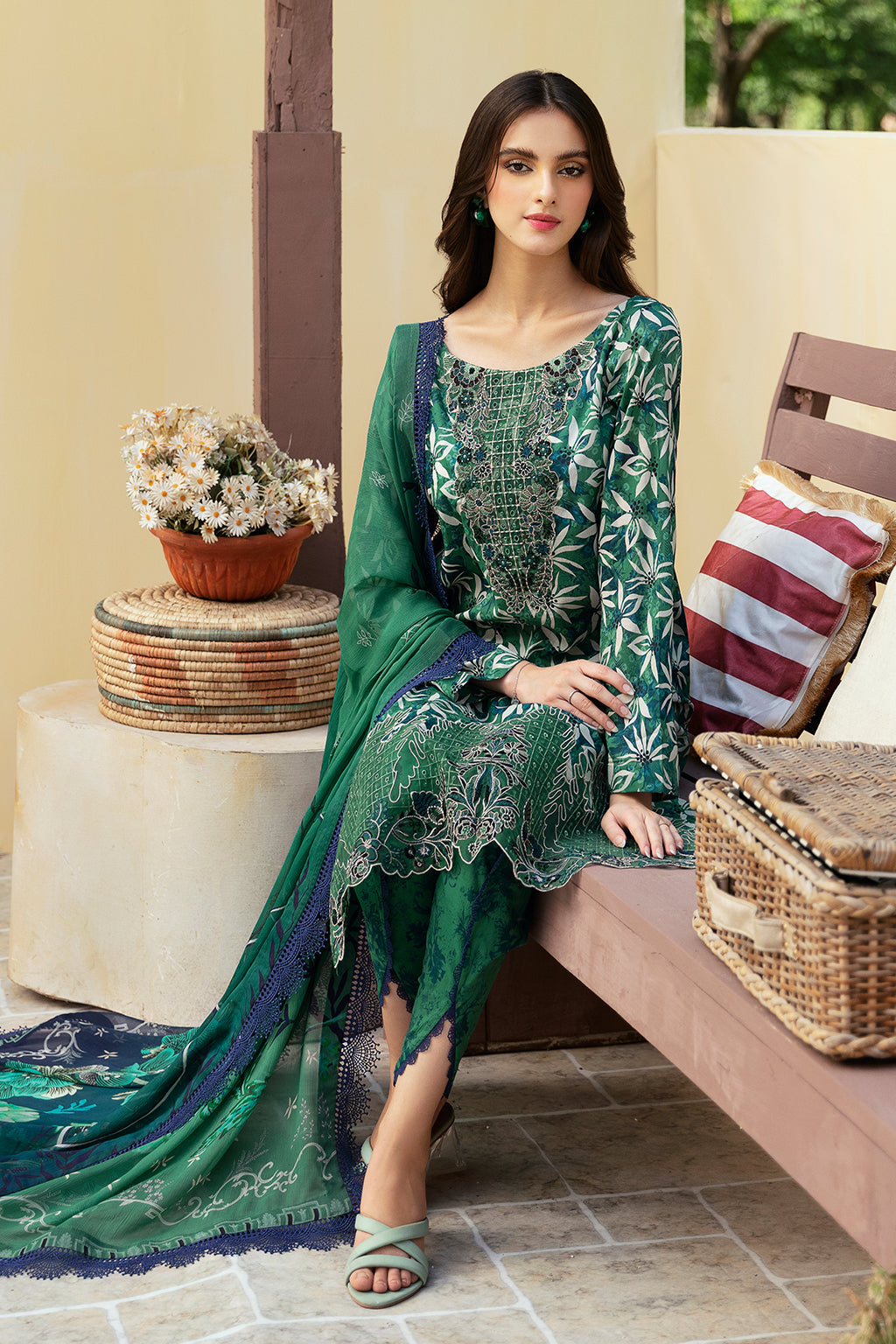 Ramsha | Rangrez Lawn Collection | N-507 - House Of Anaya
