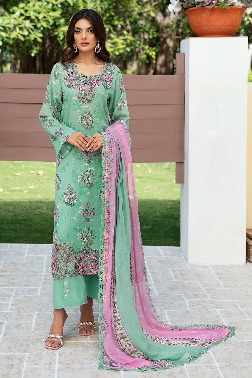 Ramsha | Rangrez Lawn Collection | N-510 - House Of Anaya