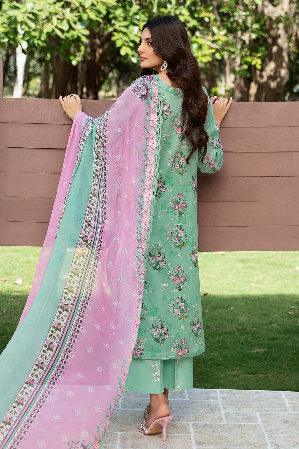 Ramsha | Rangrez Lawn Collection | N-510 - House Of Anaya
