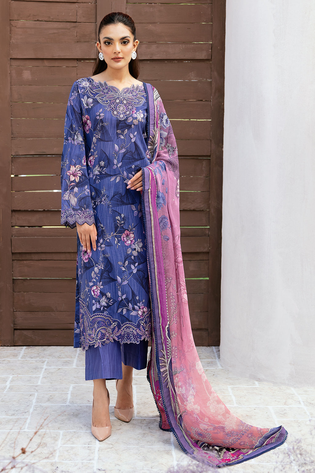 Ramsha | Rangrez Lawn Collection | N-509 - House Of Anaya