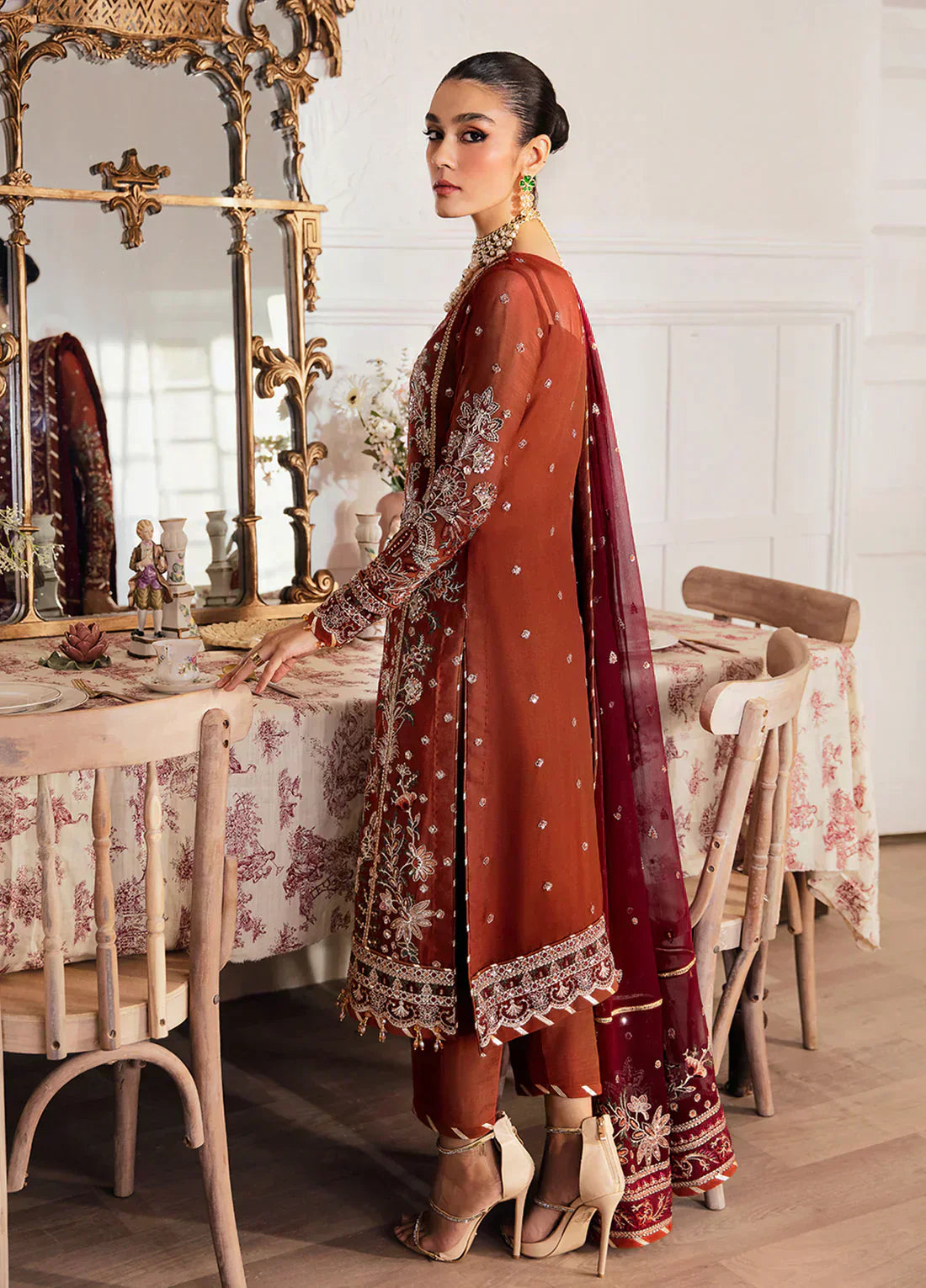 Gulaal | Embroidered Chiffon 23 | LAIRA - House Of Anaya