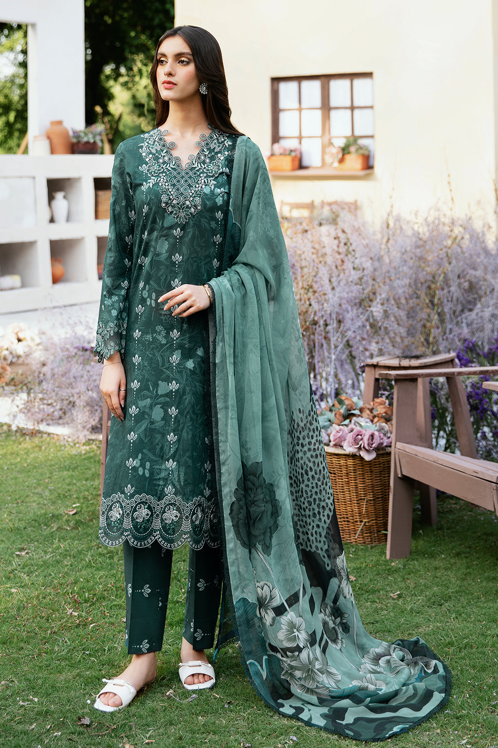 Ramsha | Rangrez Lawn Collection | N-505 - House Of Anaya