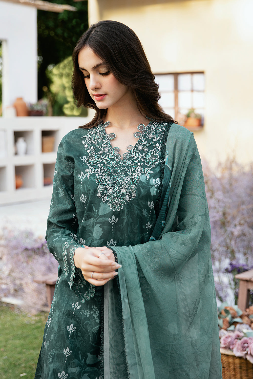 Ramsha | Rangrez Lawn Collection | N-505 - House Of Anaya