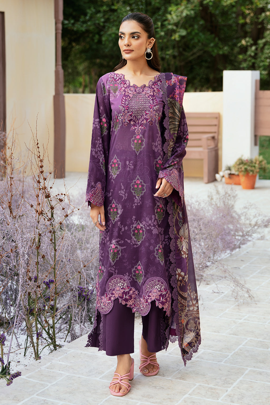 Ramsha | Rangrez Lawn Collection | N-506 - House Of Anaya