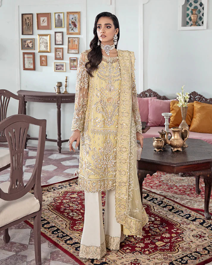 Gulaal | Meherma Wedding Formals Collection | Mahjabeen Embroidered Net 3-Piece Suit WS-17