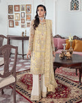 Gulaal | Wedding Formals | MAHJABEEN EMBROIDERED NET 3-PIECE SUIT WS-17 - House Of Anaya