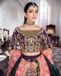 Gulaal | Wedding Formals | KEHKSHAN EMBROIDERED NET 3-PIECE SUIT WS-14 - House Of Anaya