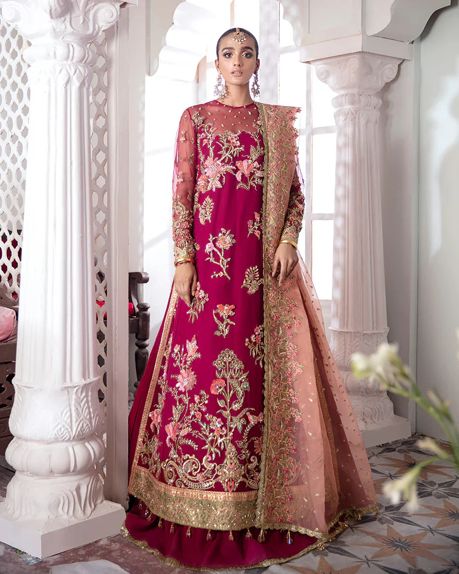 Gulaal | Meherma Wedding Formals Collection | Chameli Embroidered Net 3-Piece Suit WS-10
