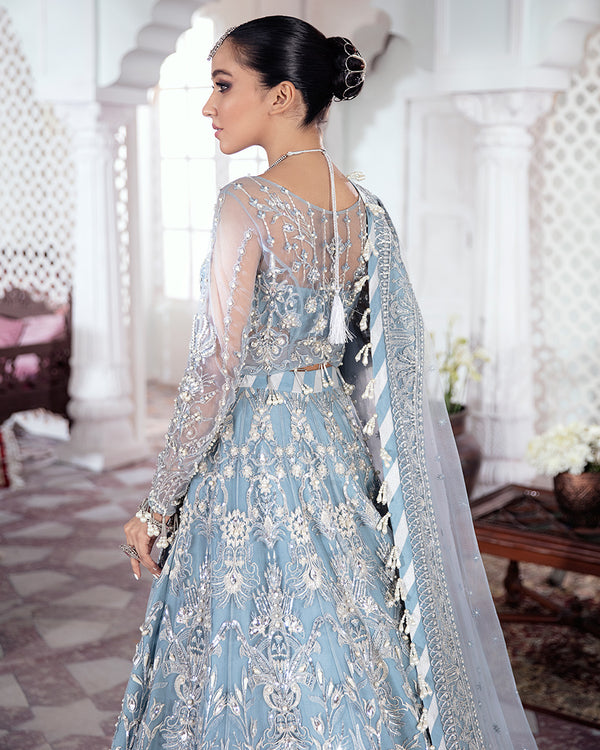 Gulaal | Wedding Formals | Mehnaaz Embroidered Net 3-Piece Suit WS-13 - House Of Anaya
