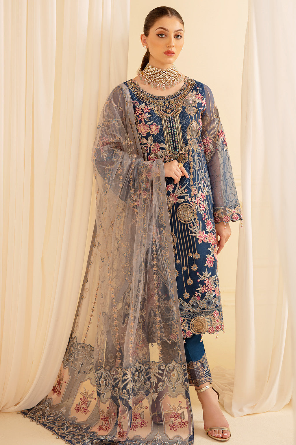 Ramsha | Minhal Organza Collection | M-701 - House Of Anaya