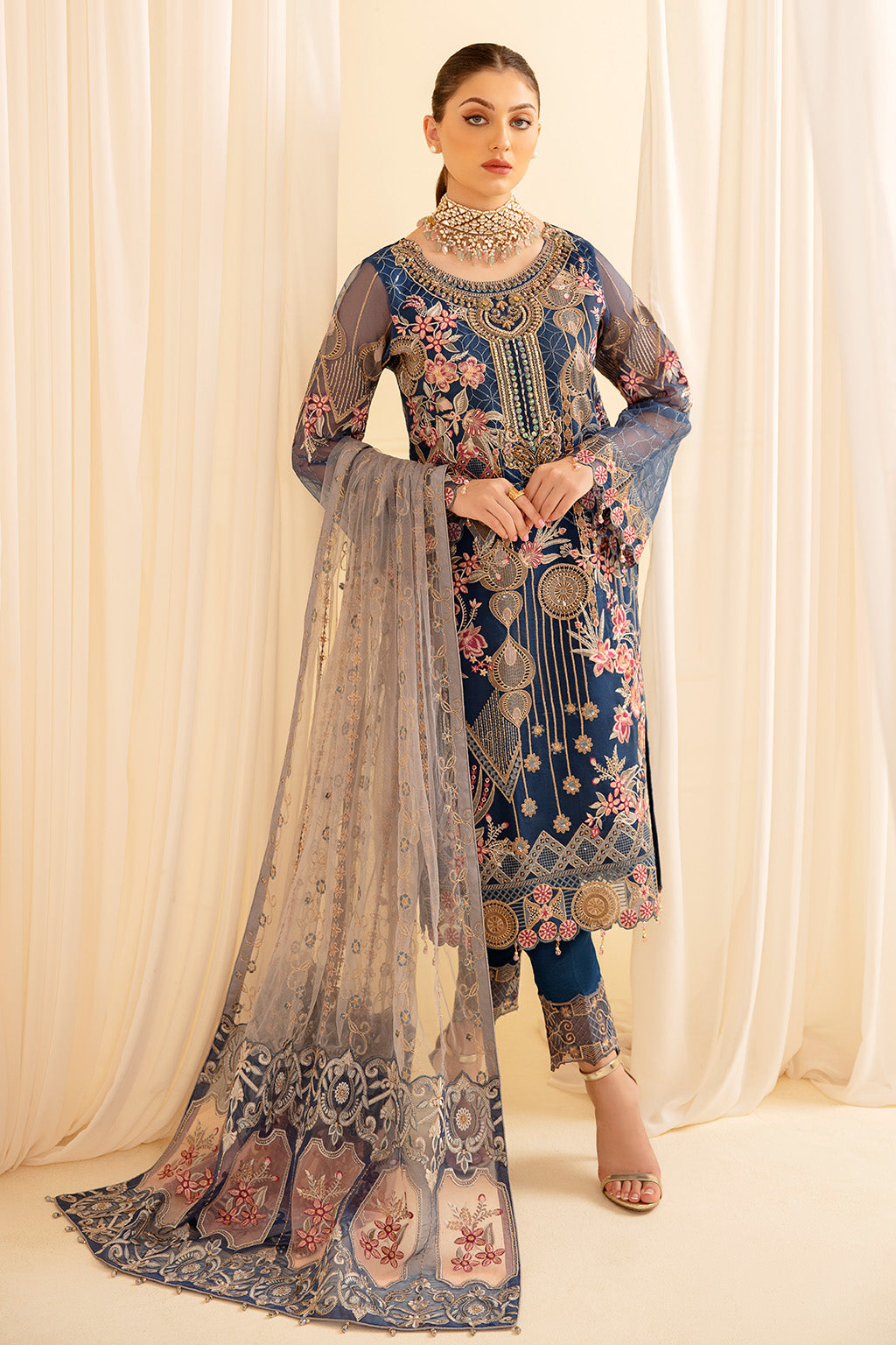 Ramsha | Minhal Organza Collection | M-701 - House Of Anaya