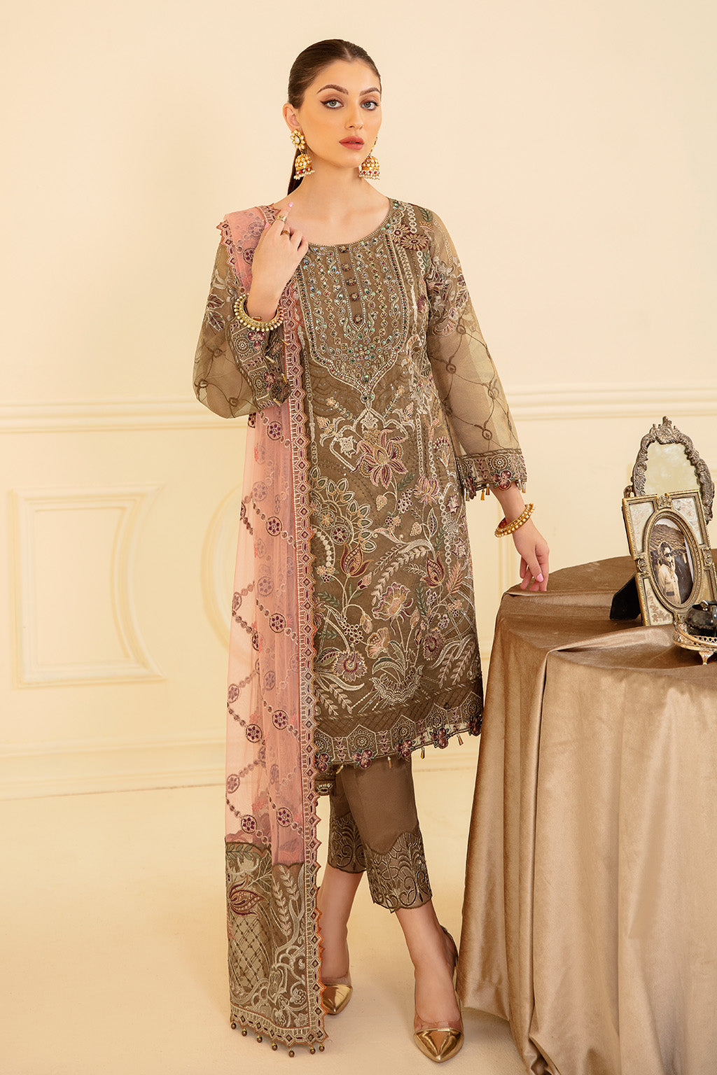 Ramsha | Minhal Organza Collection | M-705 - House Of Anaya
