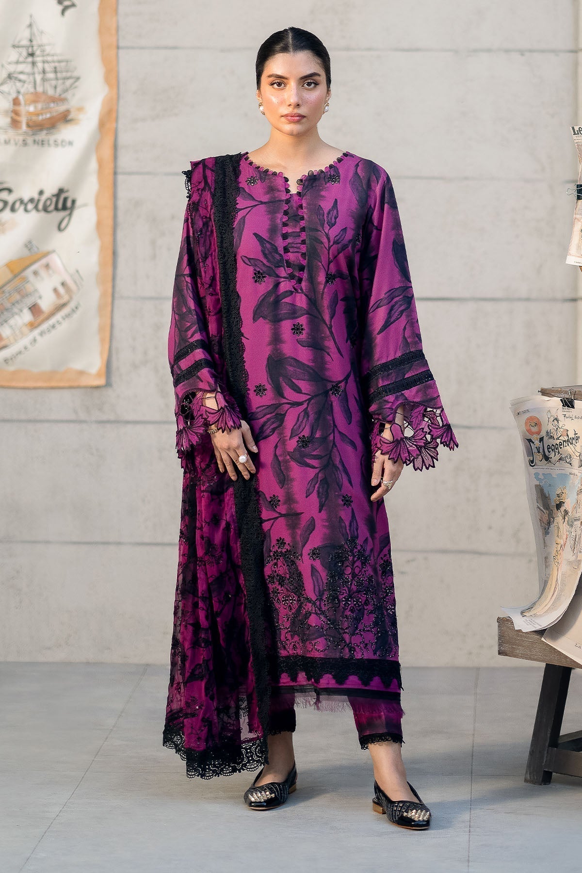 Nureh | Glam Girl Lawn | GL-23 - House Of Anaya