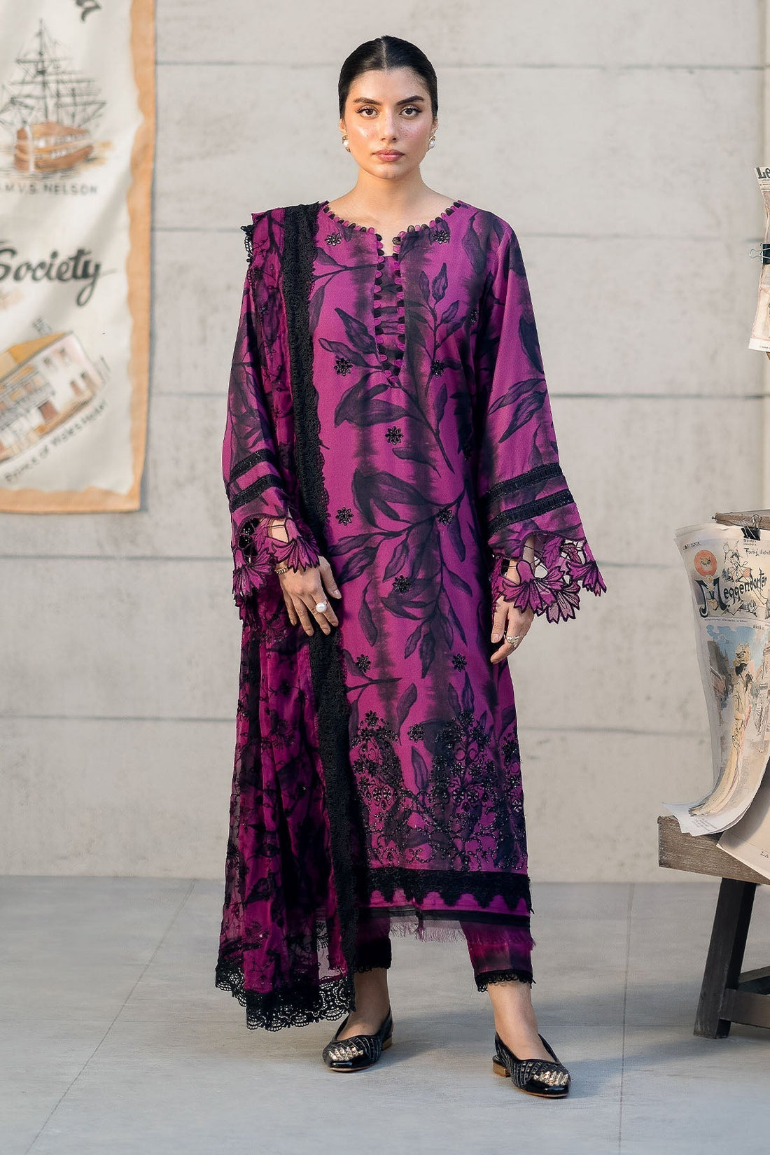 Nureh | Glam Girl Lawn | GL-23 - House Of Anaya