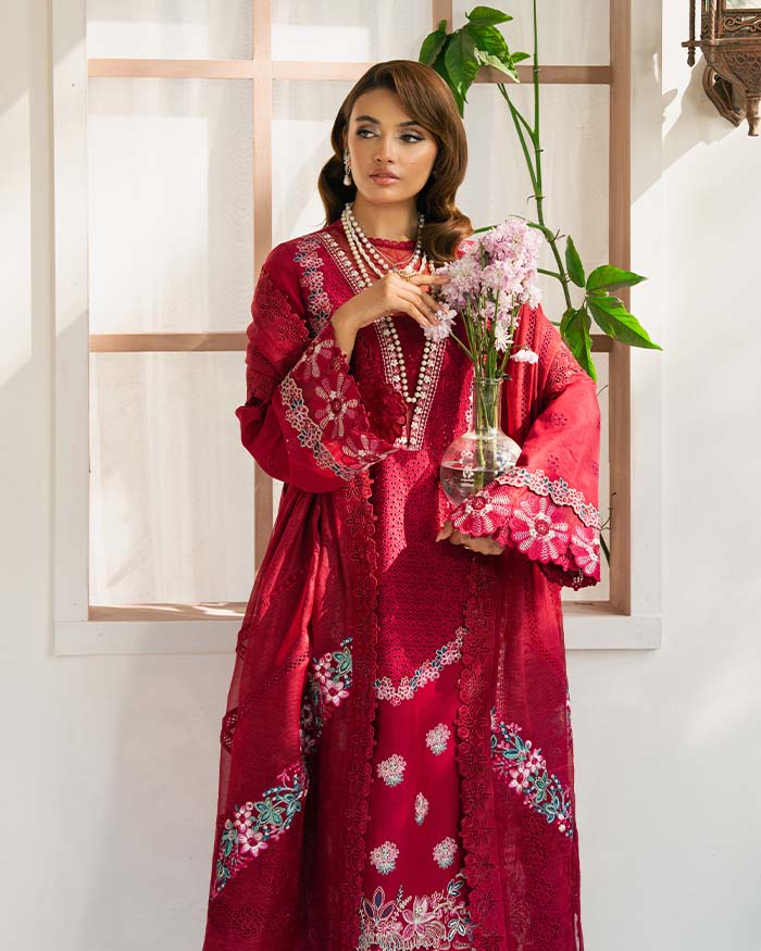Zevk | Flora Festive Lawn | ZINNIA