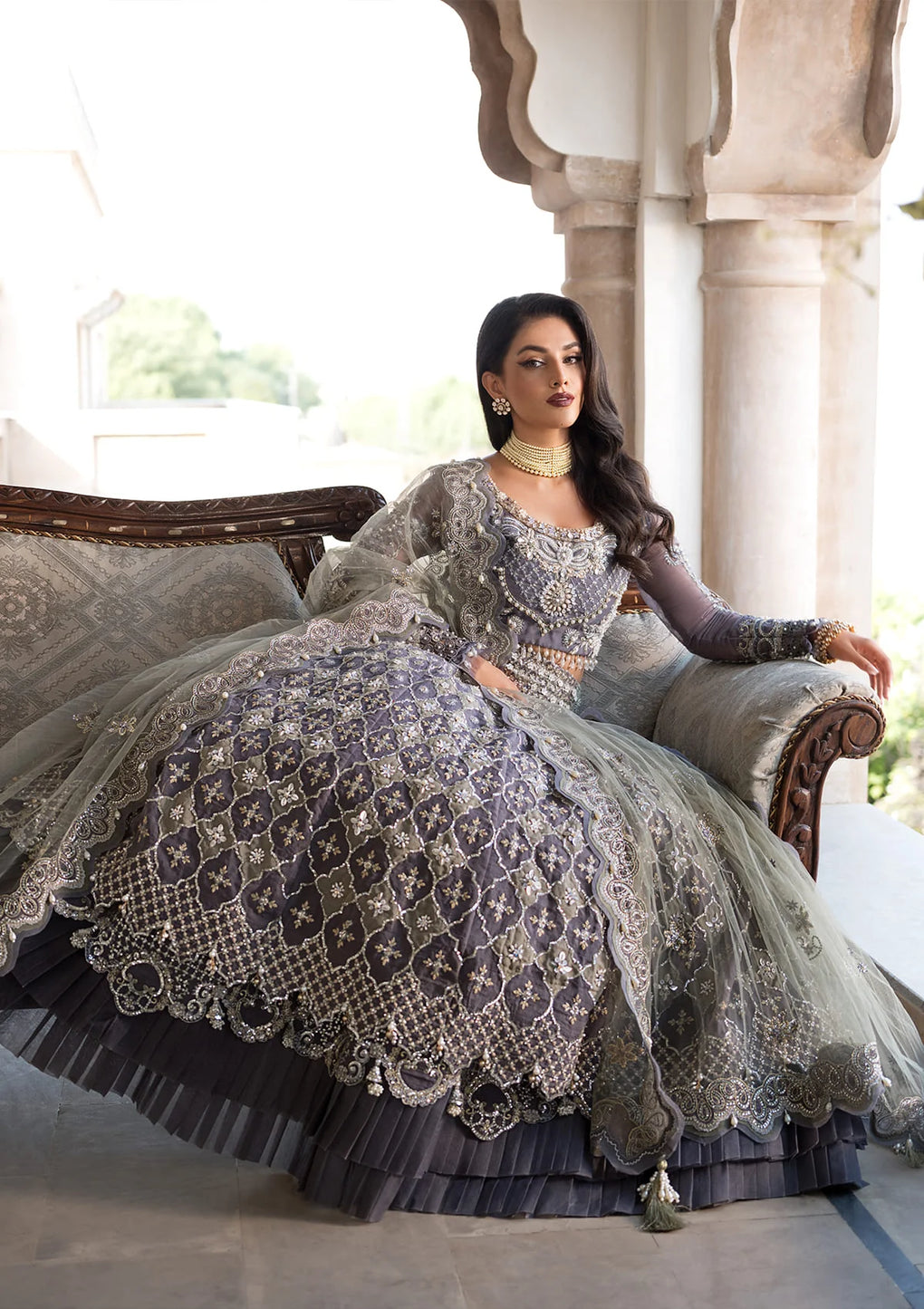 Elaf Premium | Formal Handwork Collection | EFH-02 NAZNEEN - House Of Anaya