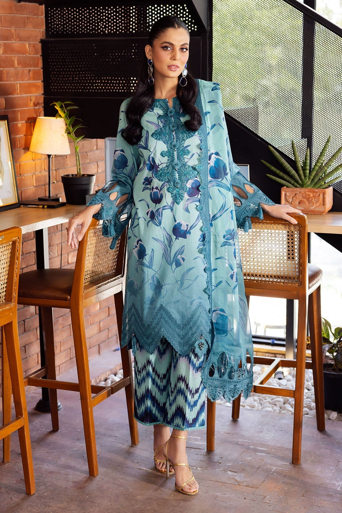 Nureh | Glam Girl Lawn | GL-08 - House Of Anaya