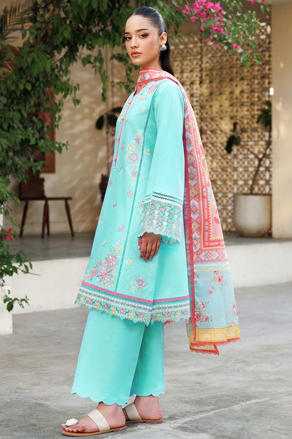 Farasha | Summer Weaves Embroidered Lawn | Ocean Veil