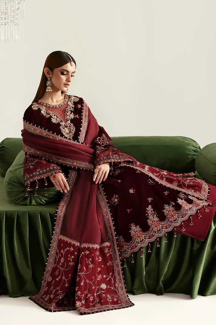 Emaan Adeel | Zarposh Velvet Collection | NADIRA
