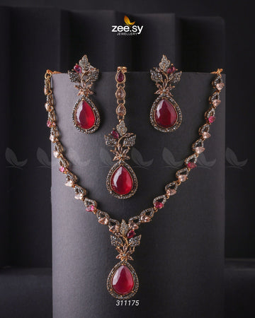 Opal Necklace Set - House Of Zarish