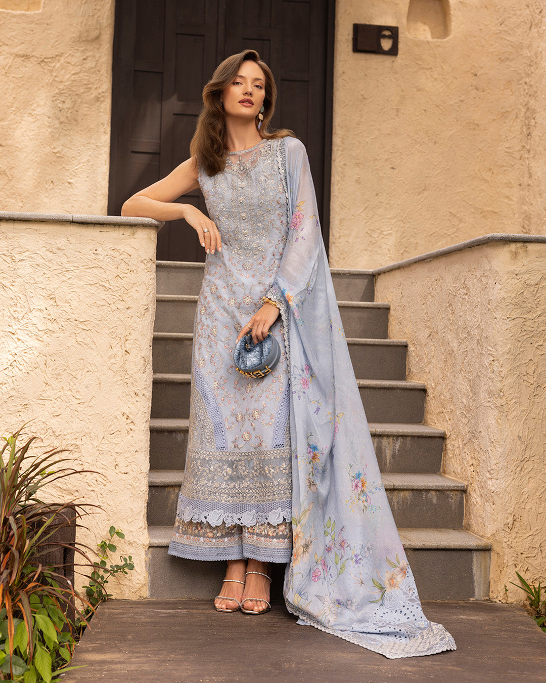 Faiza Saqlain | Zinnia Lawn 25 | Liana - House Of Anaya