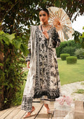 Elaf Premium | Printed Collection 24 | EEP-07B - Black Blossom - House Of Anaya