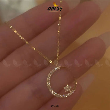 Chandi Moon Pendant (Silver 925) - House Of Zarish
