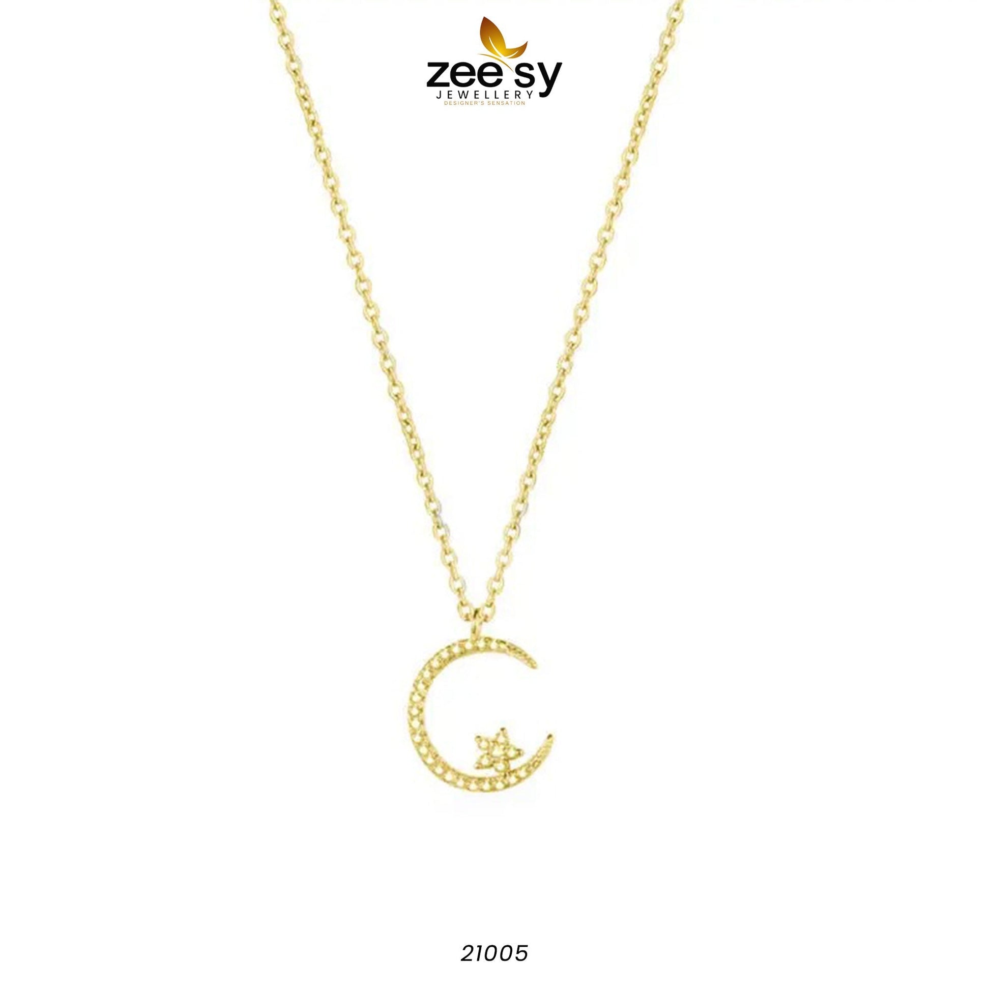 Chandi Moon Pendant (Silver 925) - House Of Zarish
