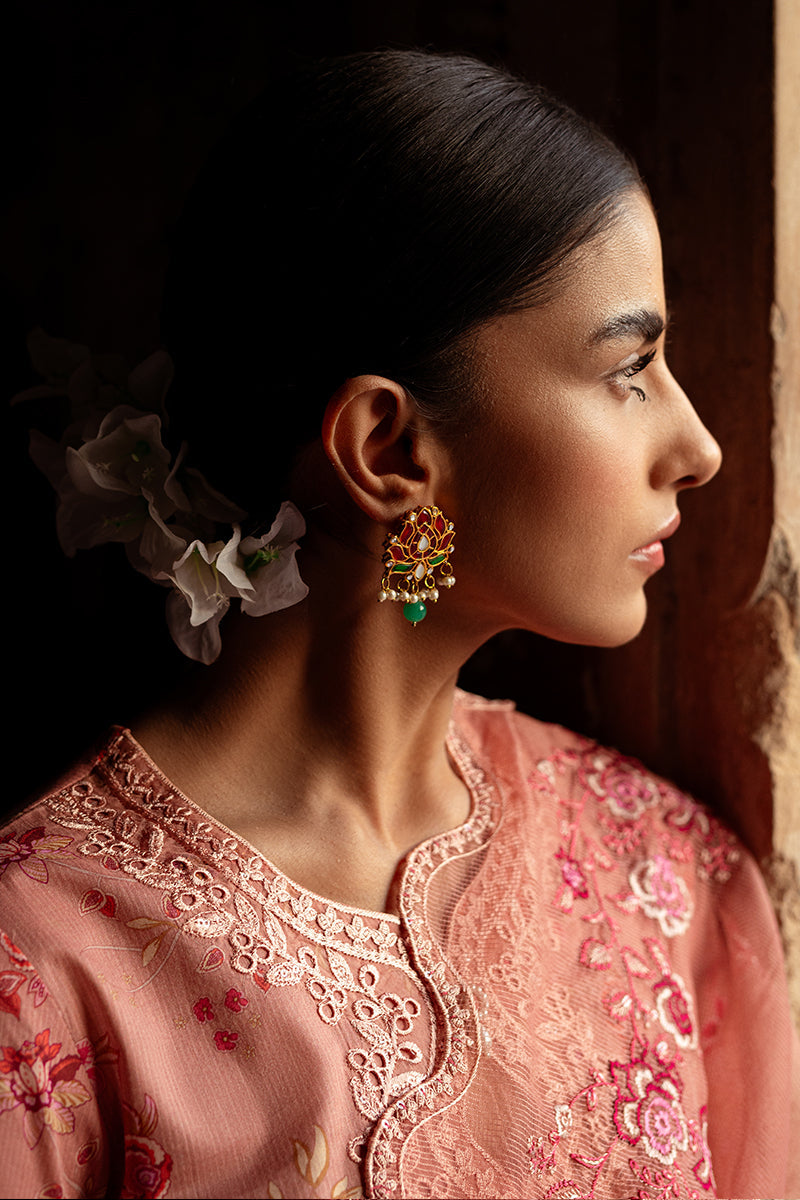 Cross Stitch | Premium Lawn 24 | APRICOT CHARM - House Of Anaya