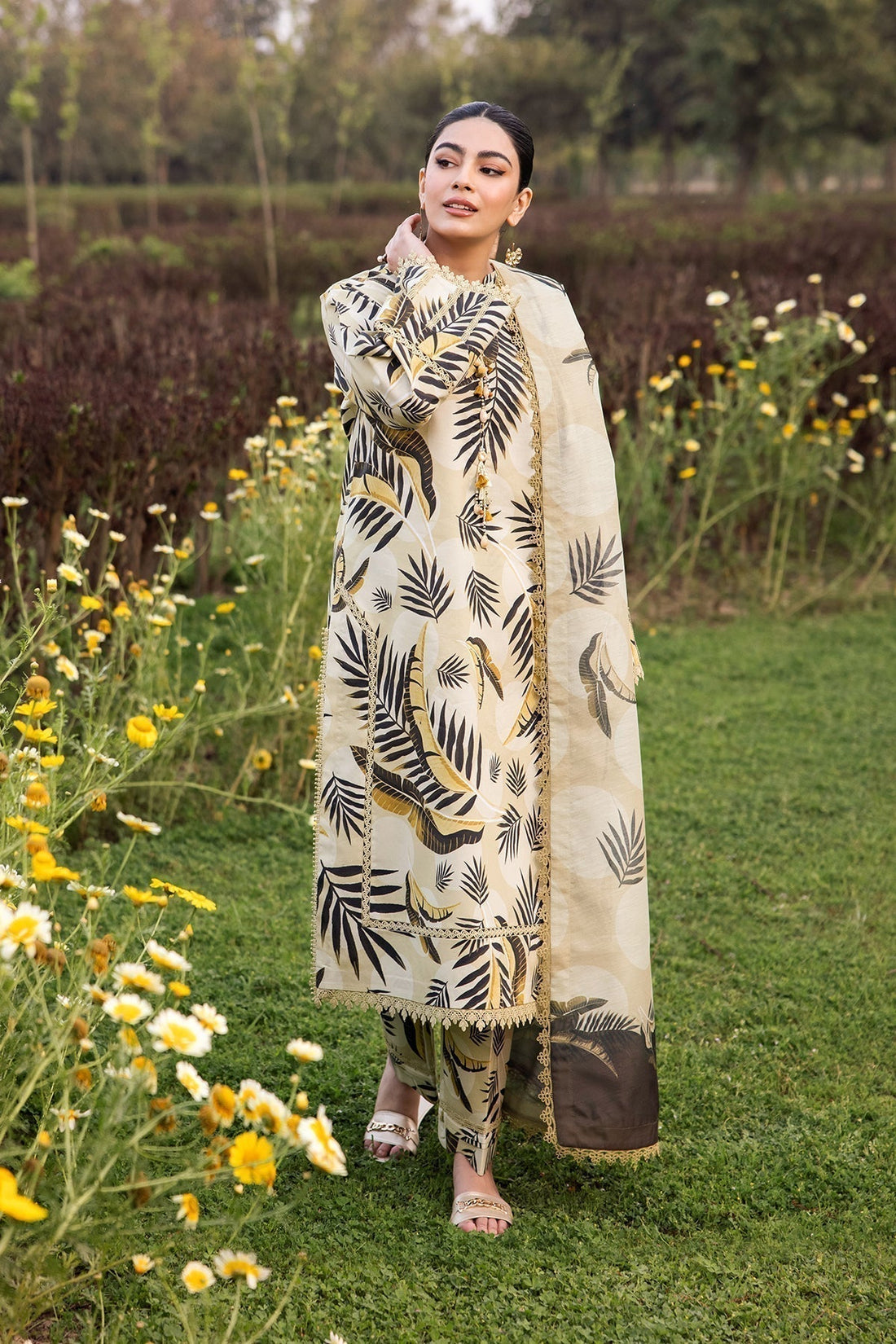 Alizeh | Sheen Lawn Prints 24 | DAFFODIL - House Of Anaya