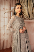 Iznik | Chiffon Kari | ICK-08 Embroidered Chiffon - House Of Anaya