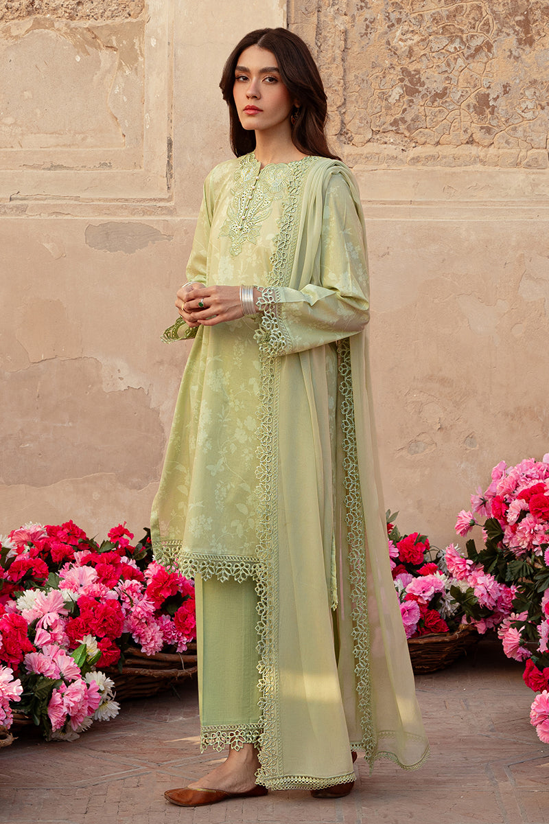 Cross Stitch | Premium Lawn 24 | MISTED GREEN - House Of Anaya