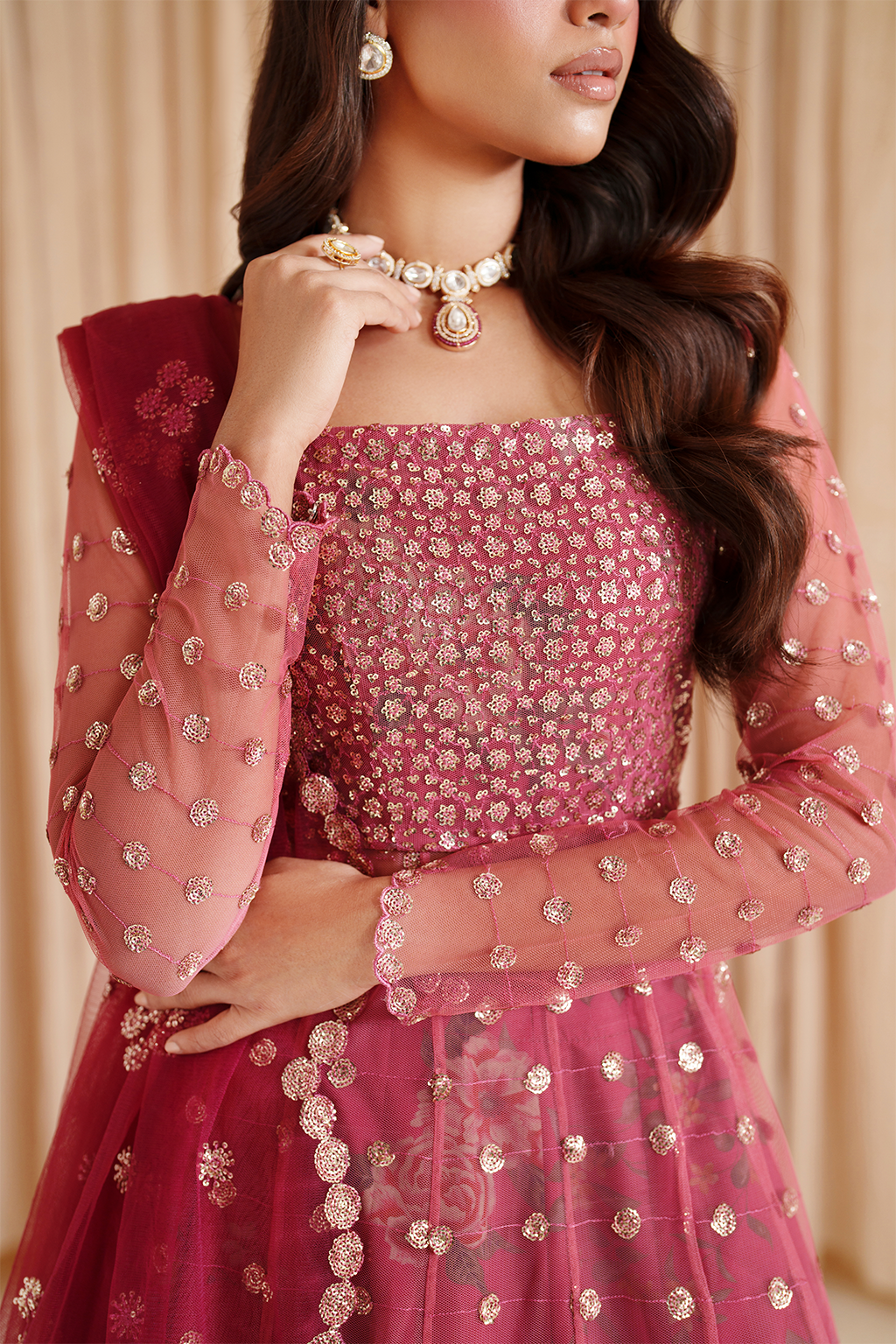 Iznik I Festive Formal I CC-72 Embroidered Net