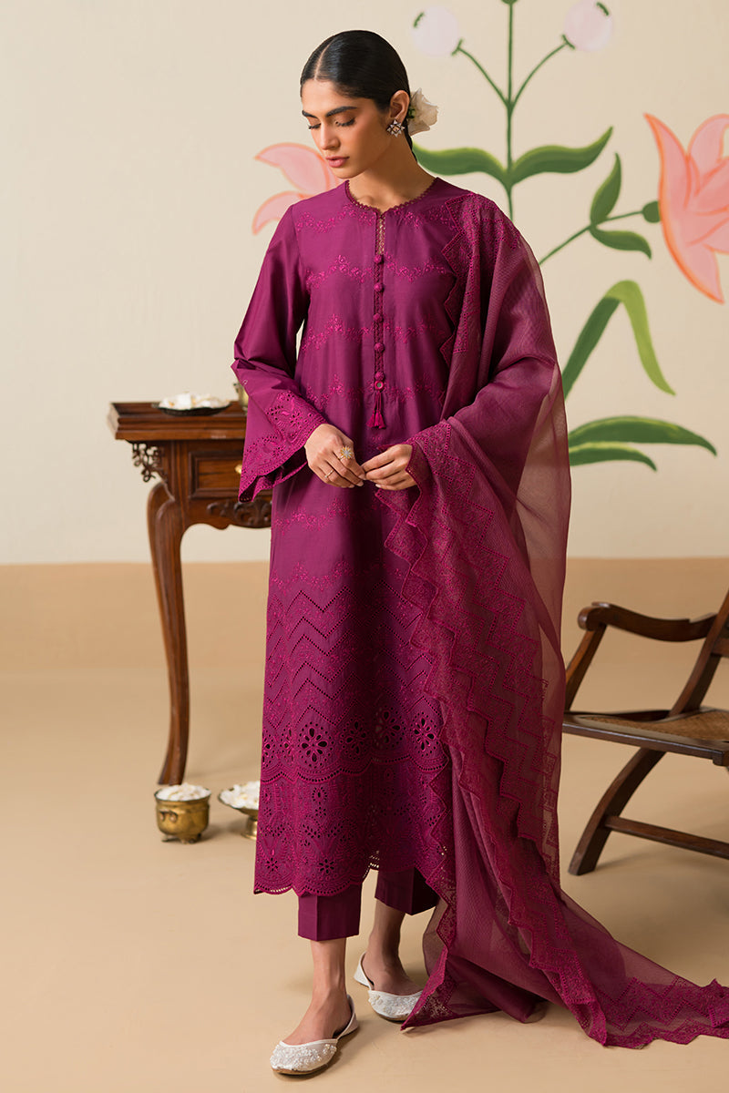 Cross Stitch | Chikankari Lawn Collection | P-07 - House Of Anaya