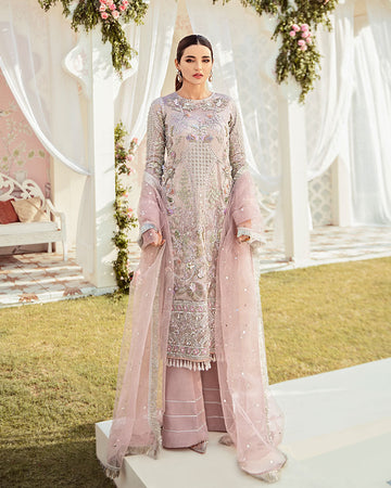 Gulaal | Wedding Formals | CLAIR EMBROIDERED NET 3-PIECE SUIT WS-05 - House Of Anaya