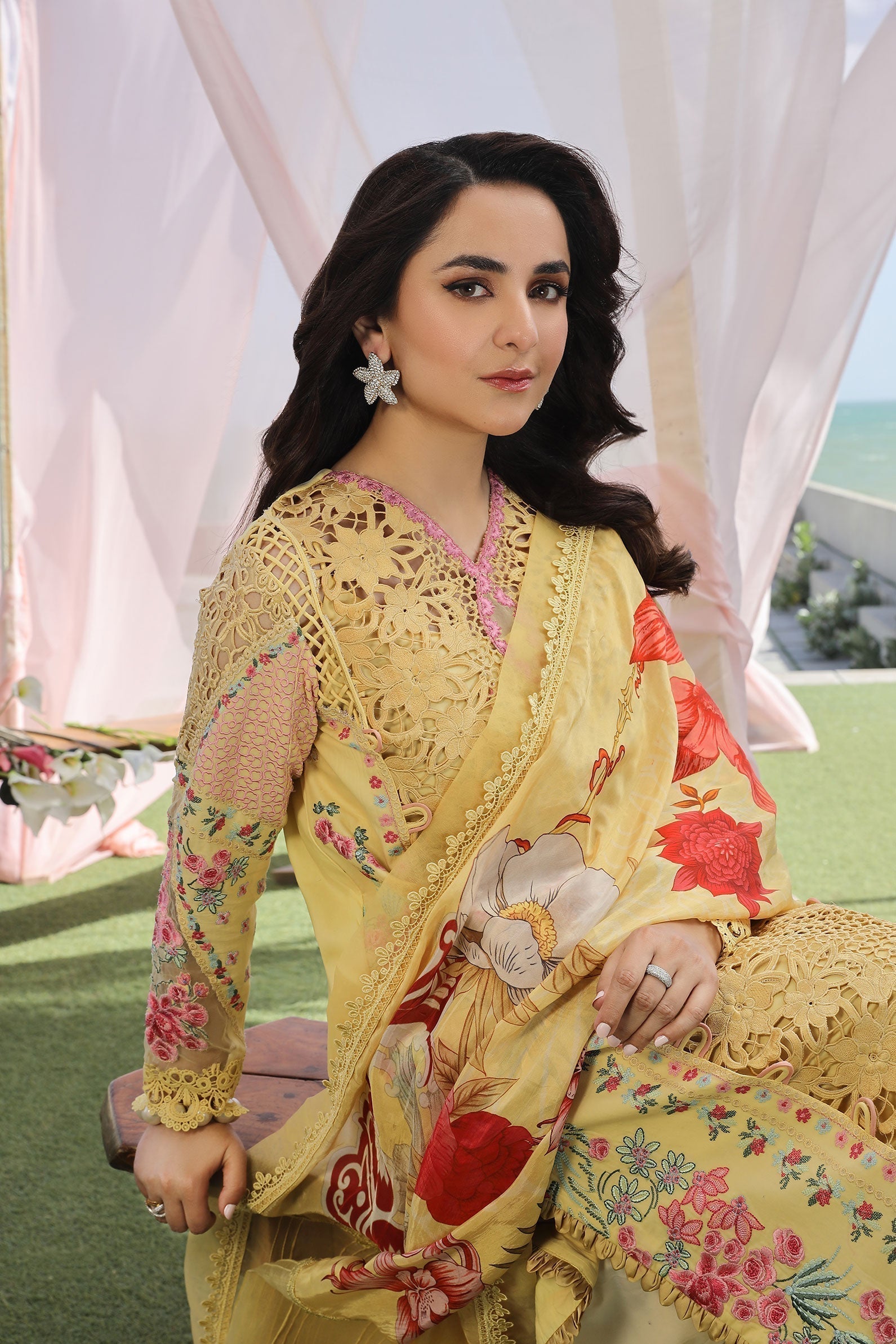 Maryam Hussain | Luxury Lawn 24 | TROPICA - House of Zarish