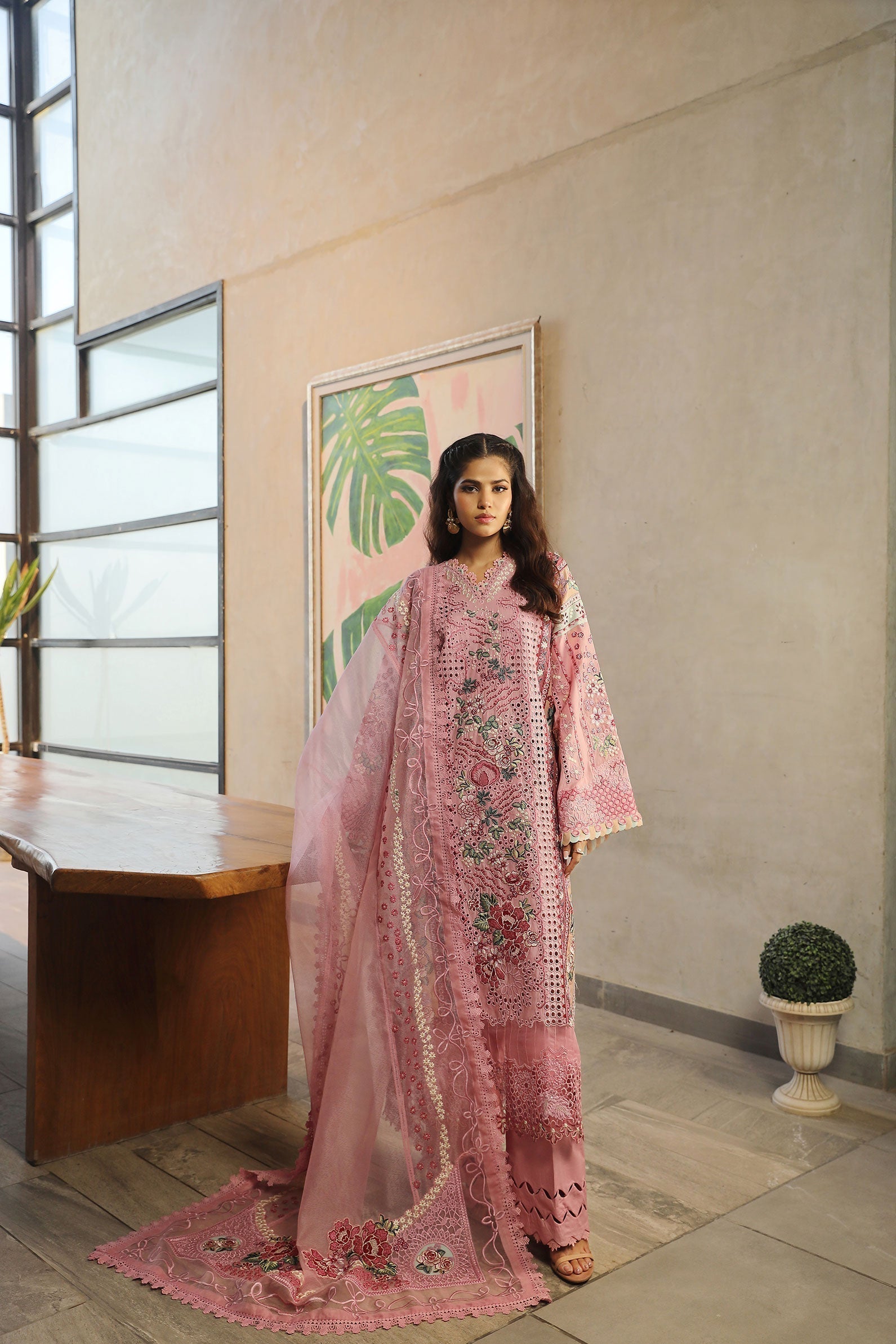 Maryam Hussain | Luxury Lawn 24 | CORAL - House of Zarish