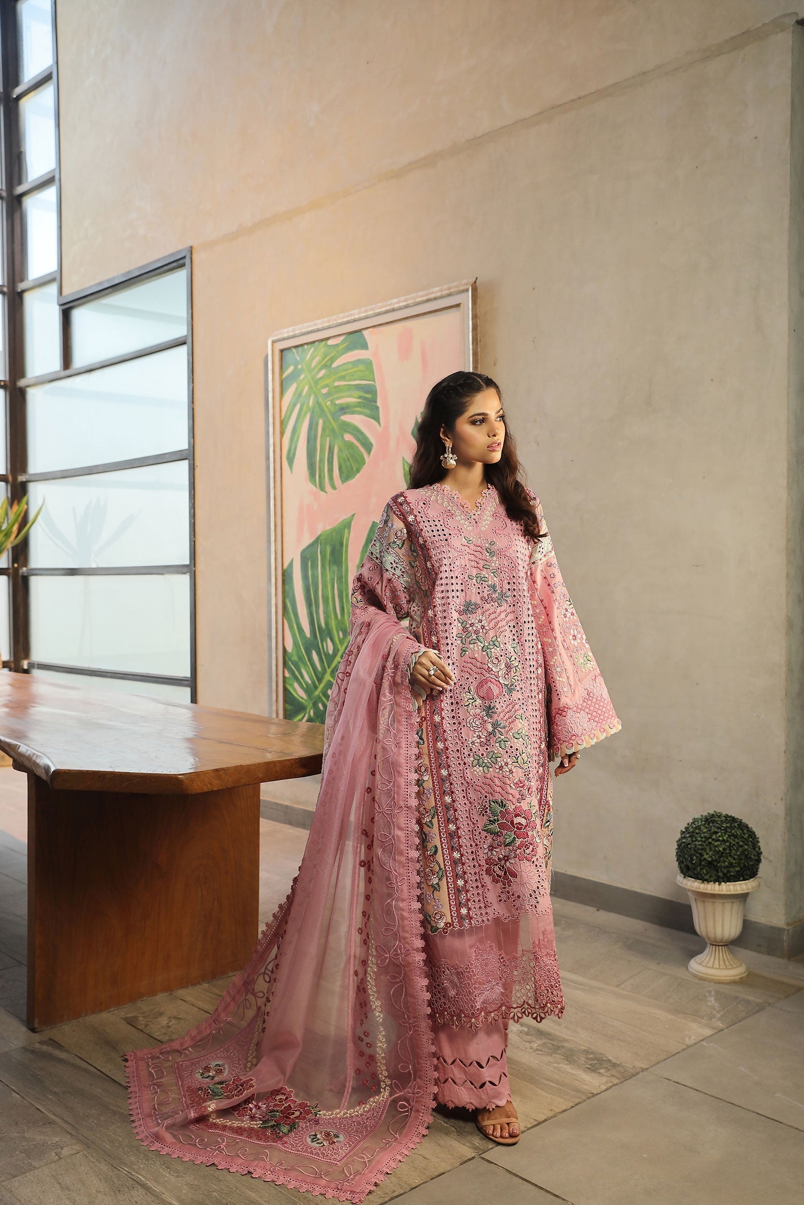 Maryam Hussain | Luxury Lawn 24 | CORAL - House of Zarish