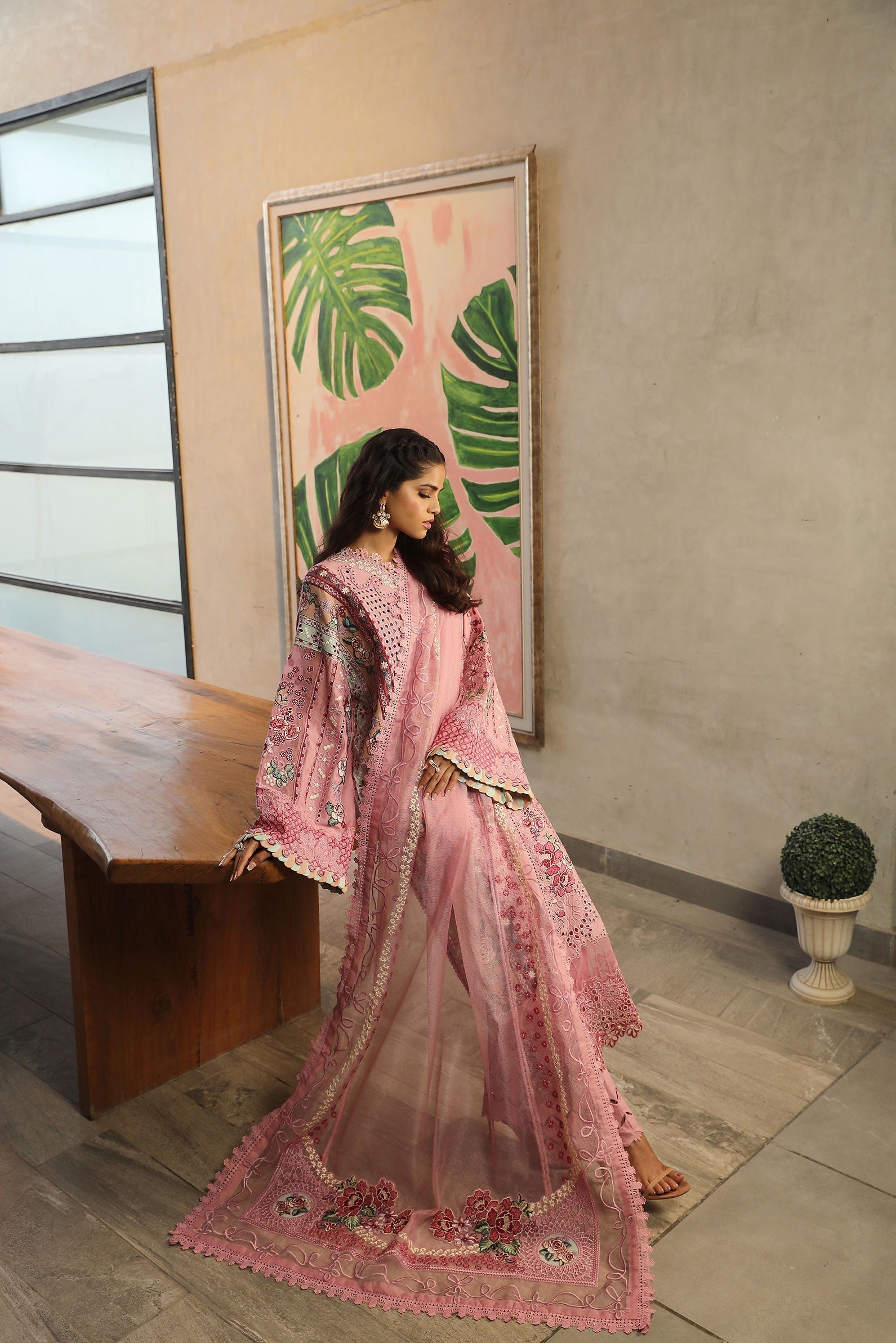 Maryam Hussain | Luxury Lawn 24 | CORAL - House of Zarish