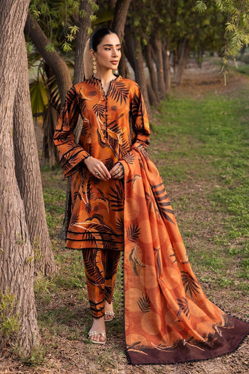 Alizeh | Sheen Lawn Prints 24 | MARIGOLD - House Of Anaya