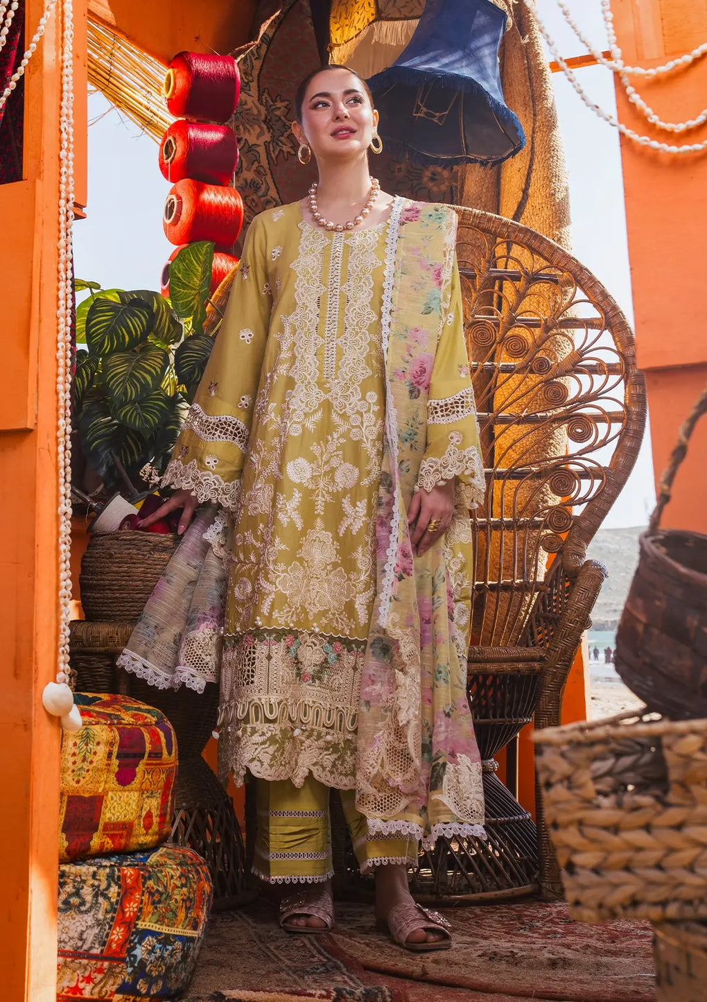 Elaf Premium | Hai Kuch Festive Lawn 24 | EHK-02B Nargis - House Of Anaya