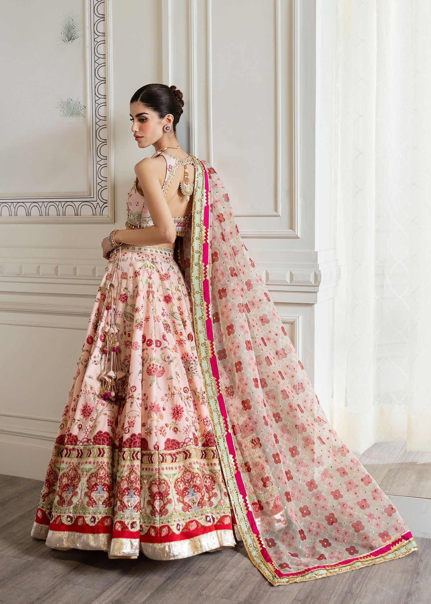 Crimson | A Beautiful Chaos Wedding Collection | Chinoiserie Lehnga